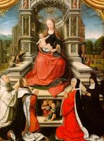 Bellegambe, Jean - The Retable of Le Cellier (triptych), central panel featuring The Virgin & Child